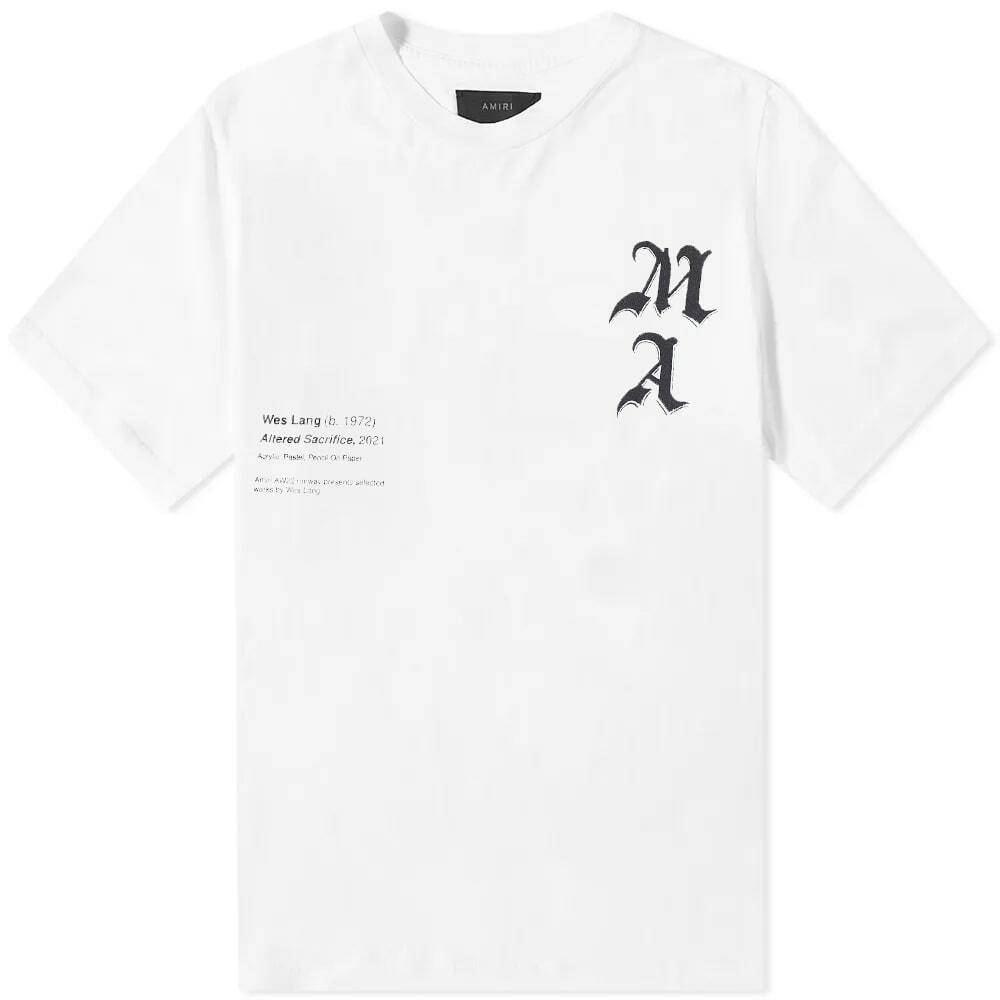 Amiri Wes Lang Checker Skull T-shirt White