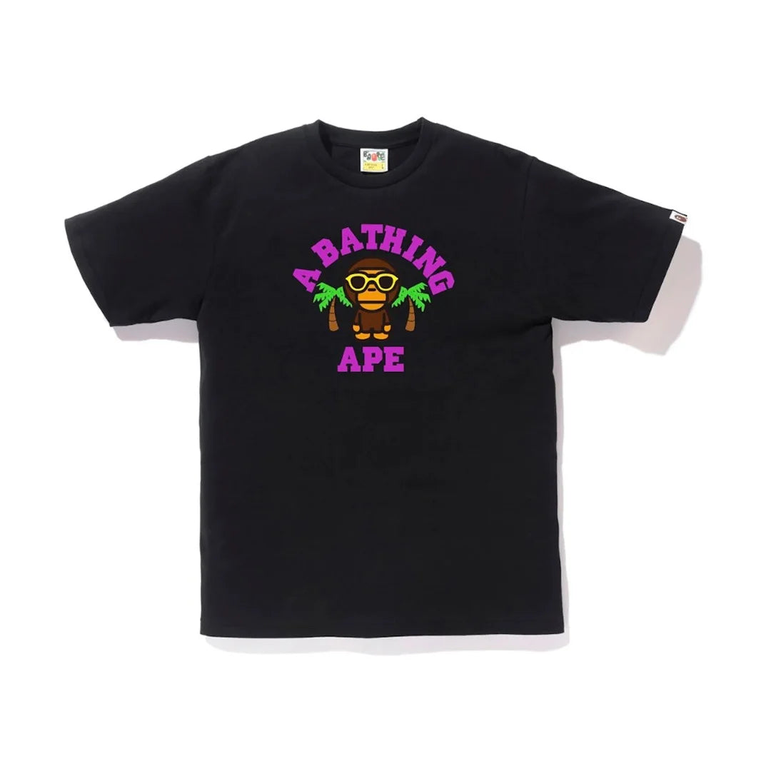 Bape Milo College Summer Black Tee