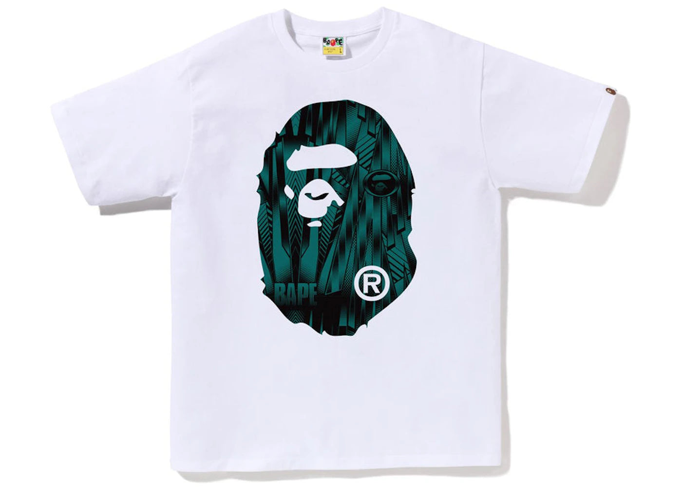 Bape Speed Racer Big Ape Head White / Blue Tee