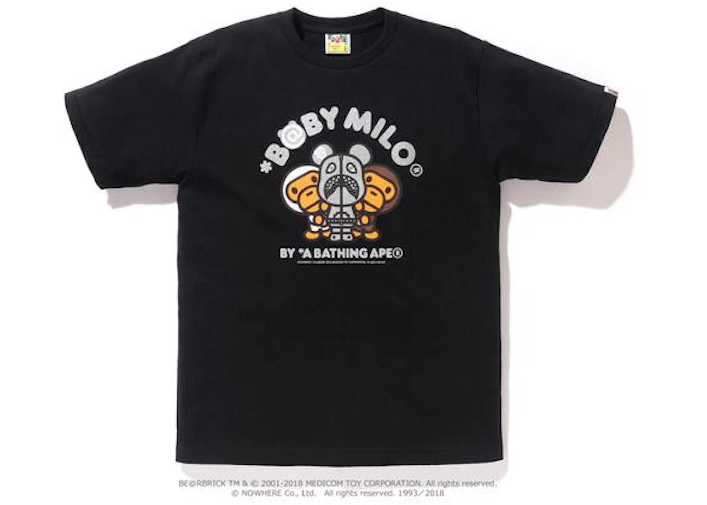 Bape Medicom Baby Milo College Black Tee