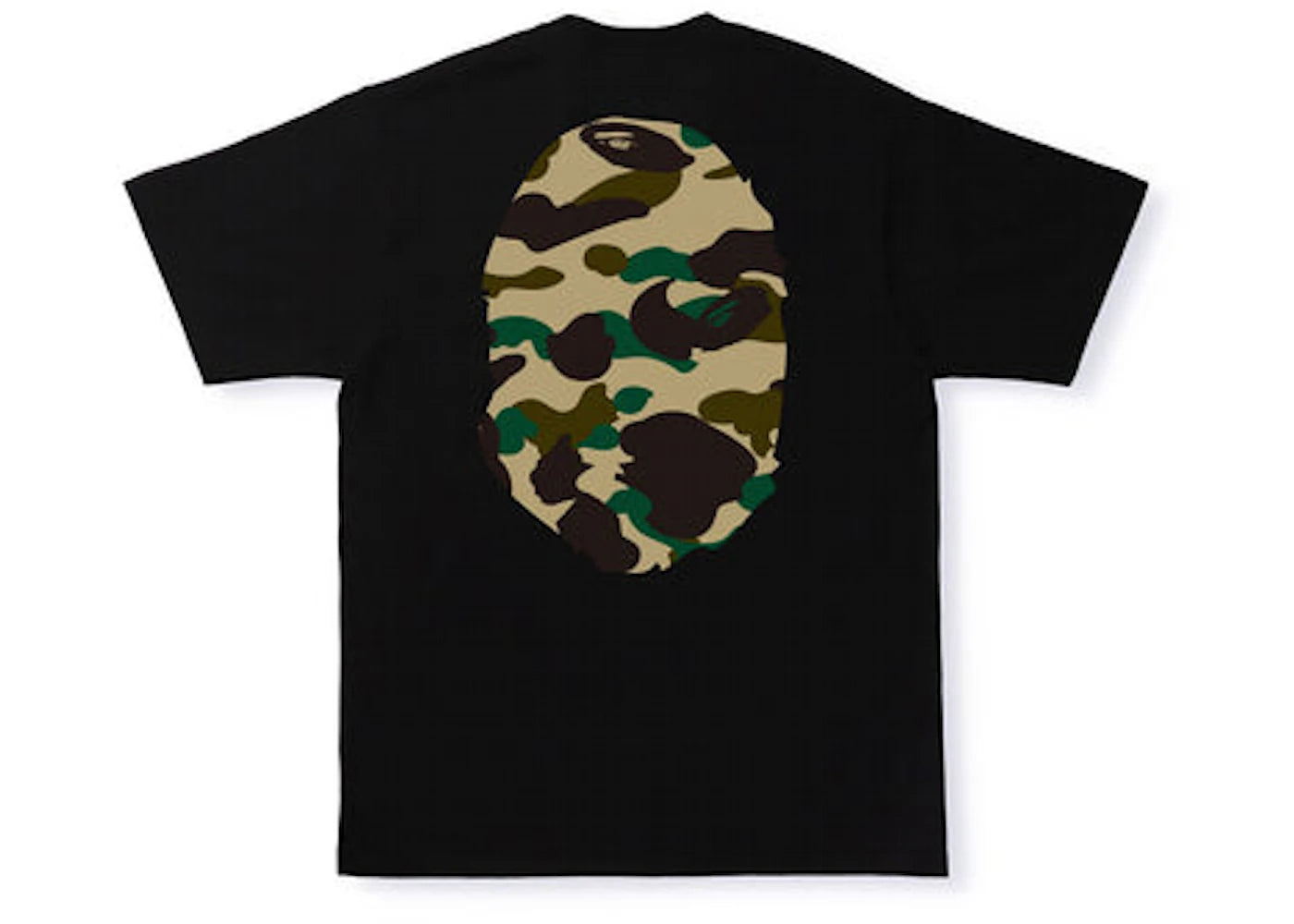 Bape 1st Camo Big Ape Head Black / Yellow Tee