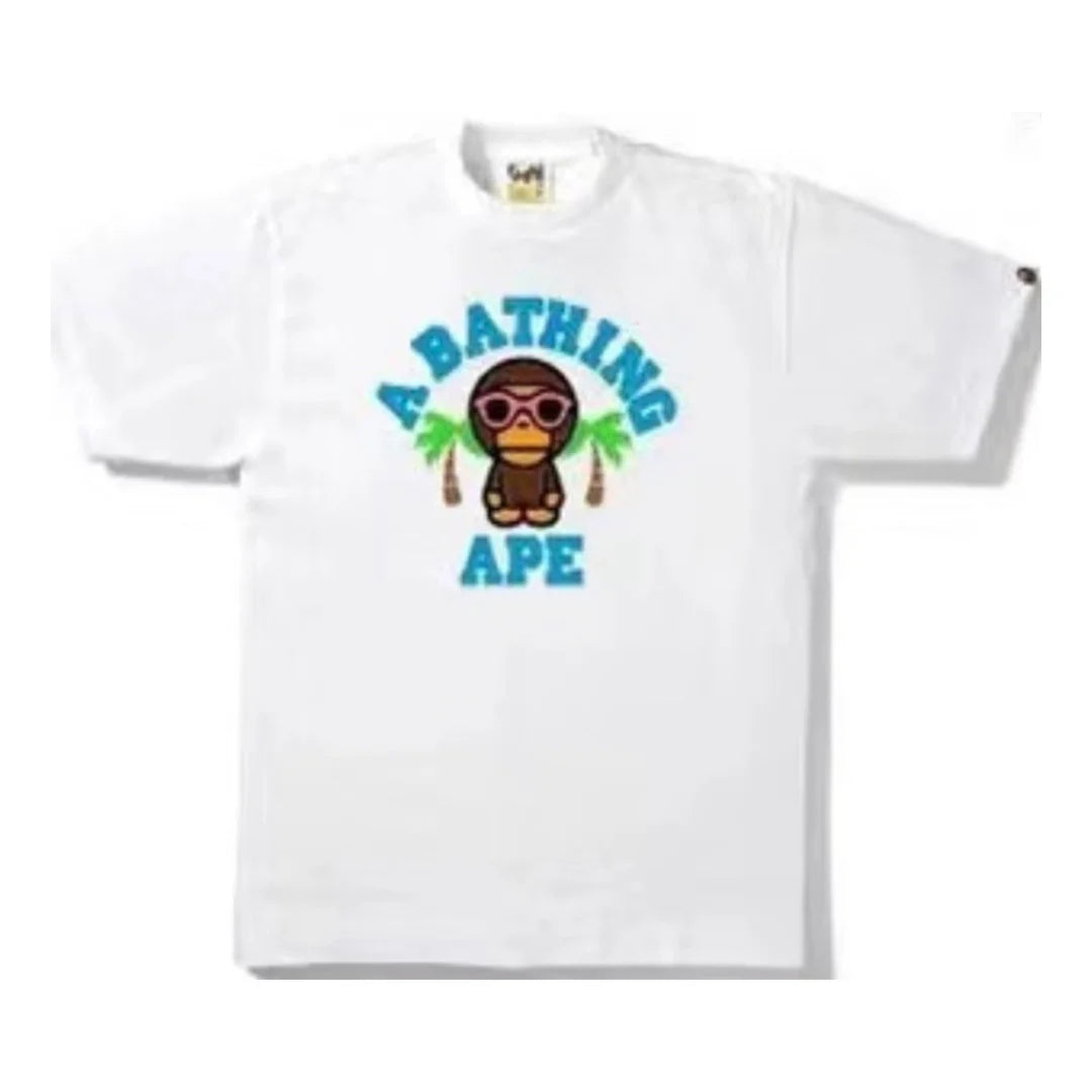 Bape Baby Milo Palm Tree College Tee