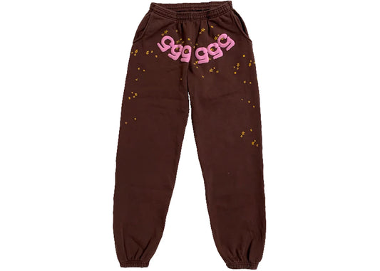 Sp5der Logo Sweats Brown