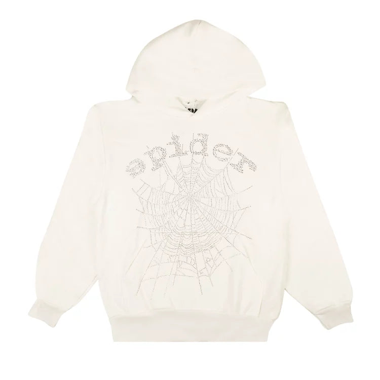 White Rhinestone Hoodie