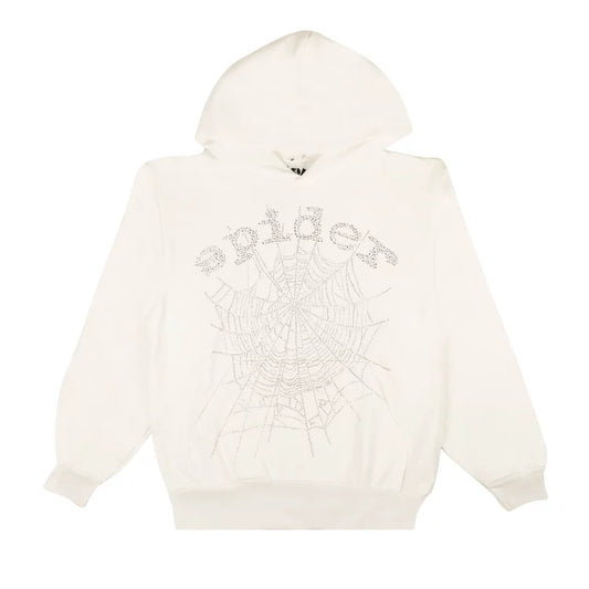 White Rhinestone Hoodie