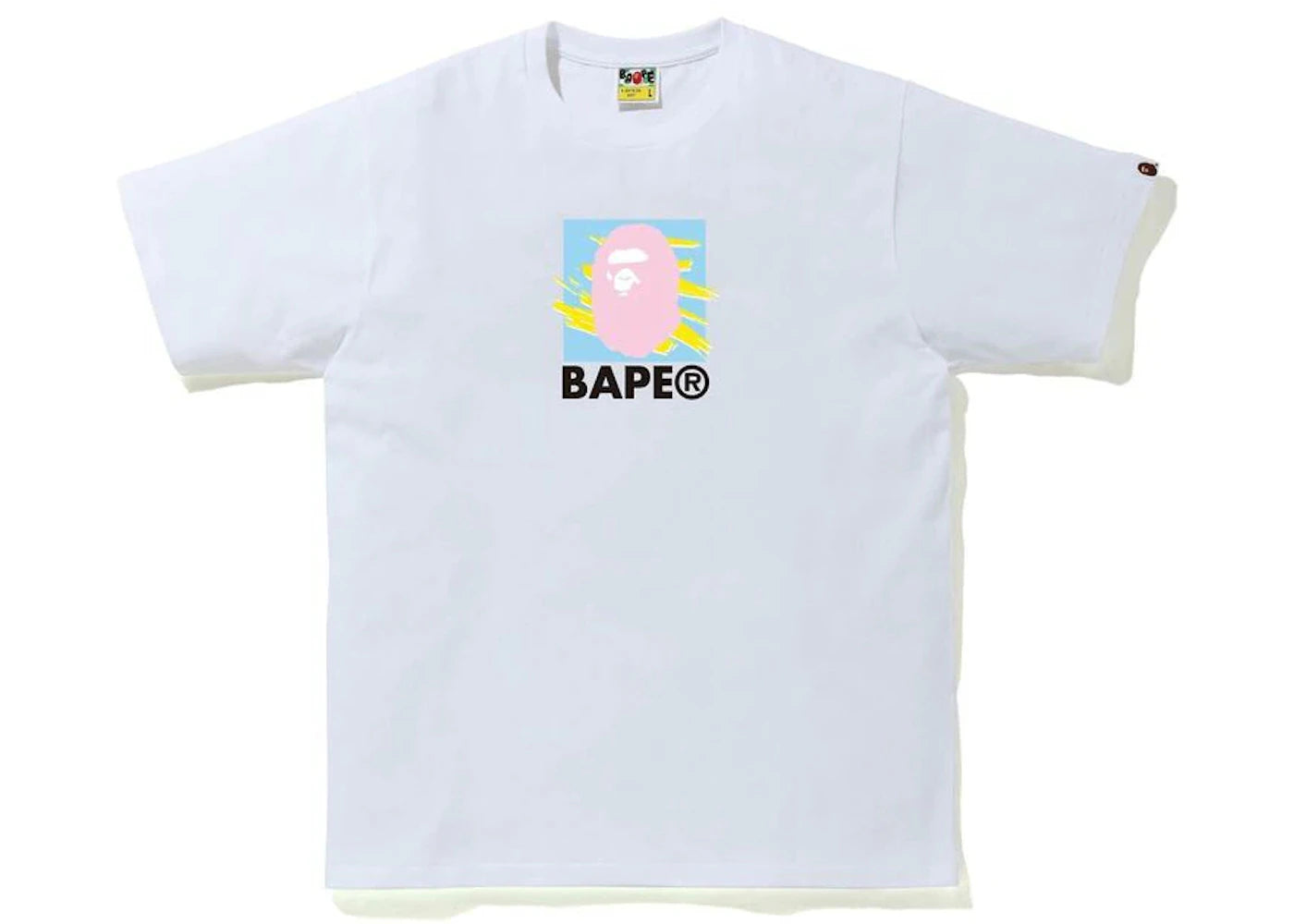 Bape Multi-Color Print White Tee