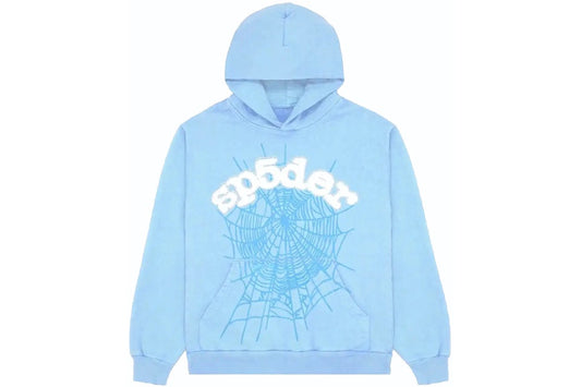 Sp5der Sky Blue Hoodie