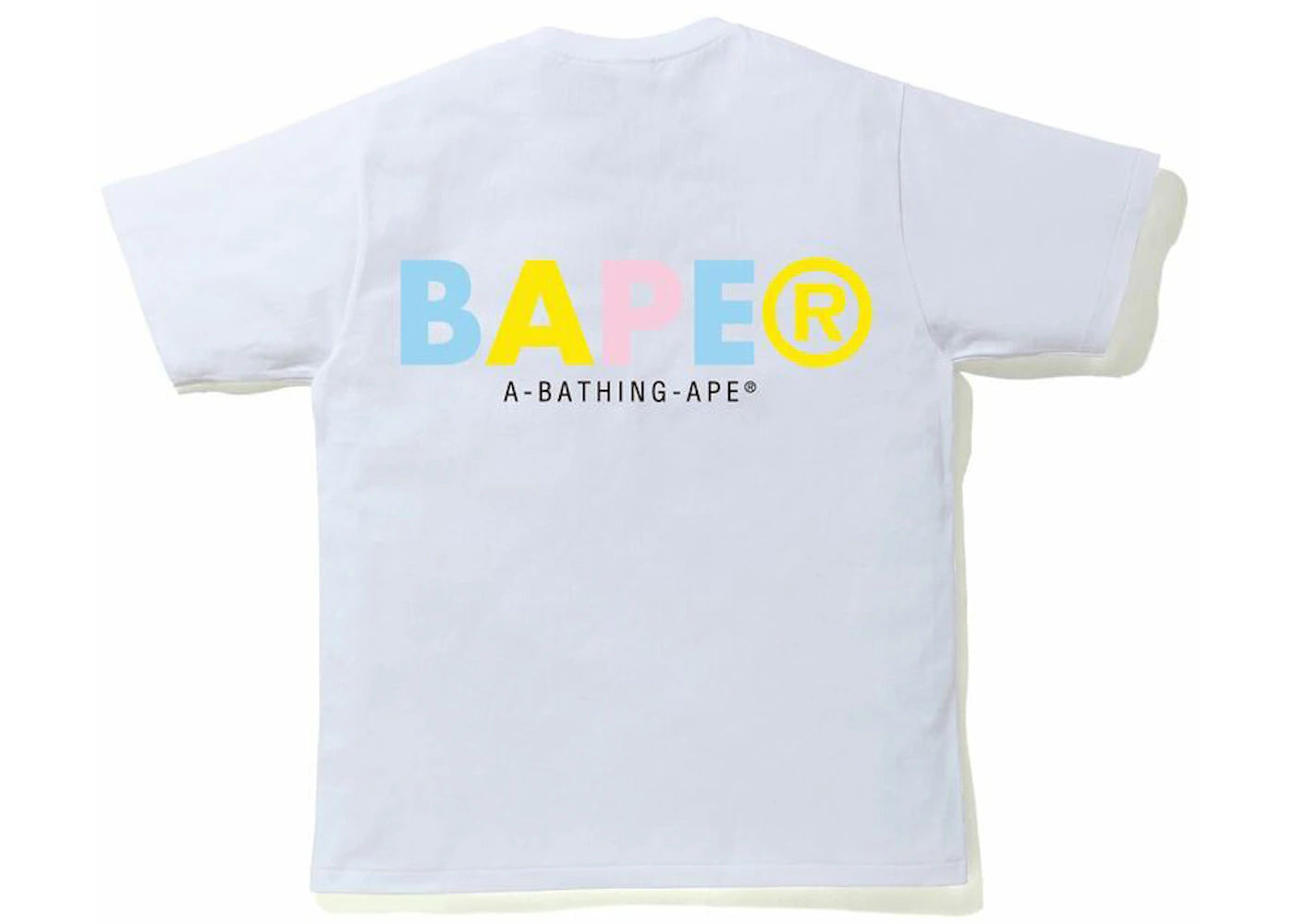 Bape Multi-Color Print White Tee