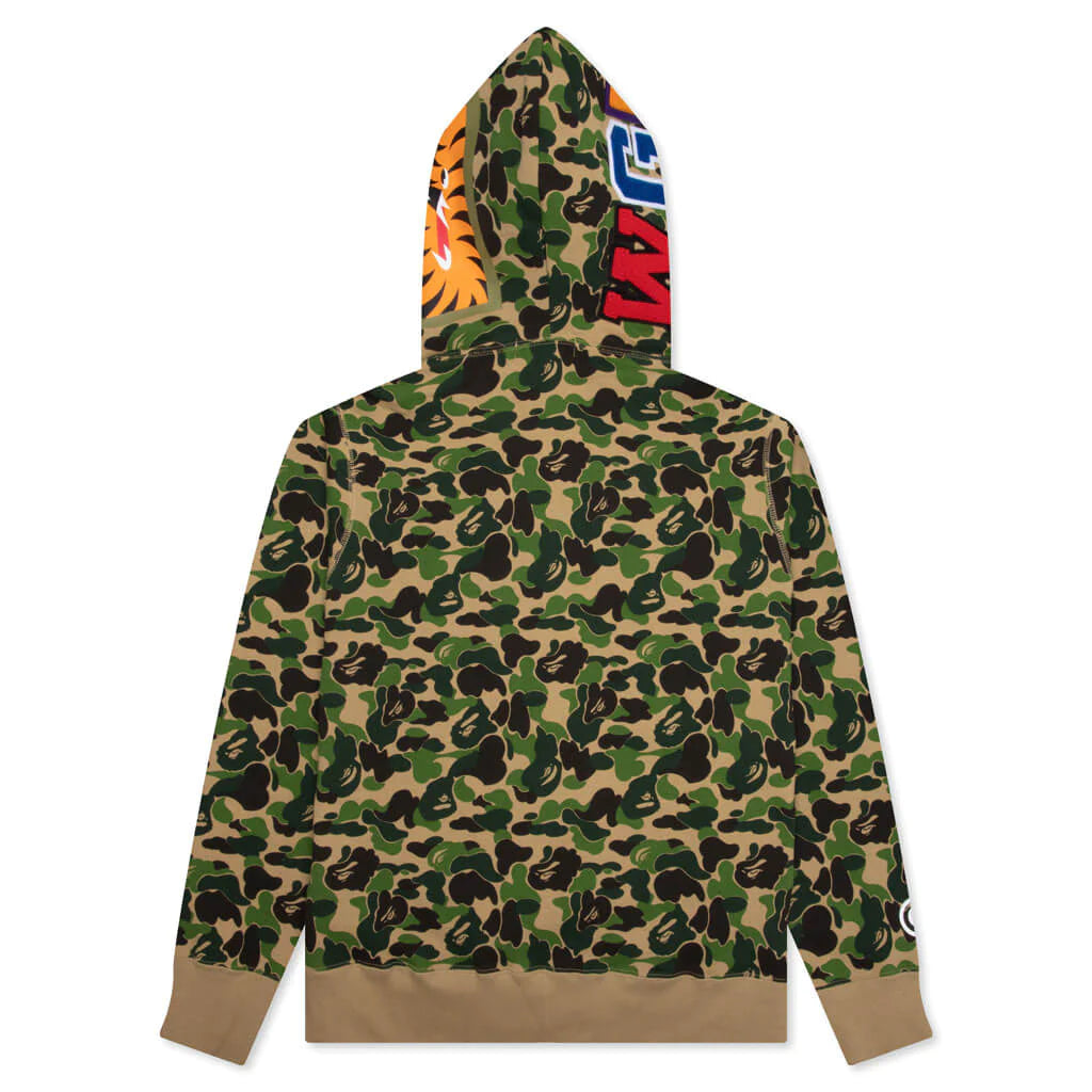 Bape ABC Camo Shark Full Zip Light Green Hoodie