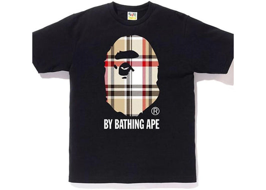 Bape Check By Bathing Ape Black Tee