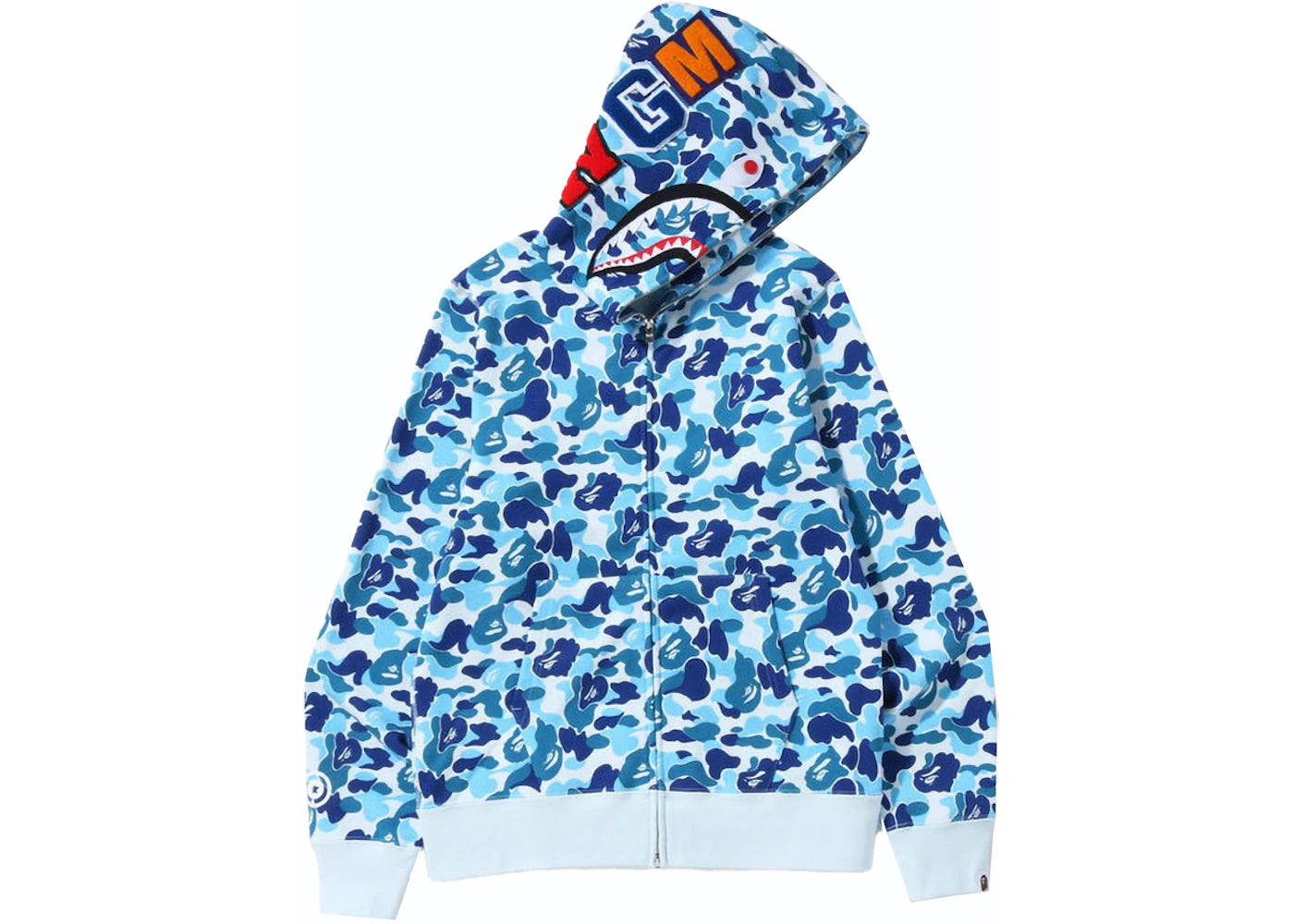 Bape ABC Camo Shark Full Zip Baby Blue