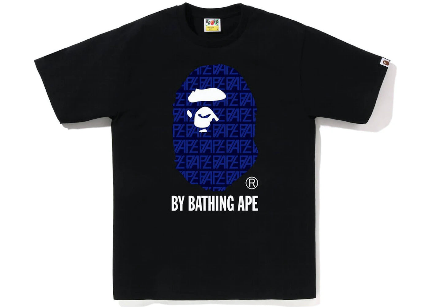 Bape Logo Monogram By Bathing Ape Black / Navy Tee