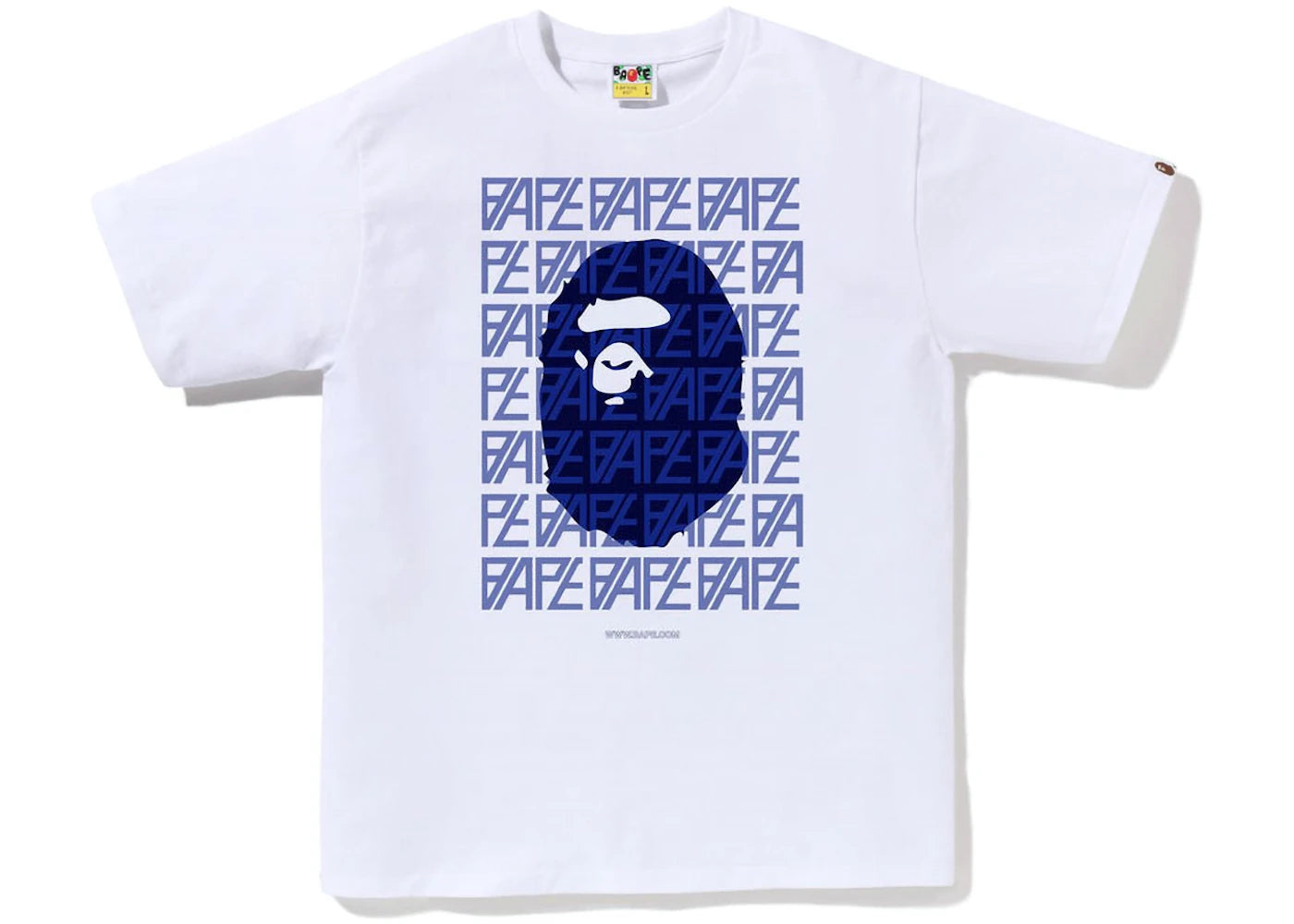 Bape Logo Monogram White / Navy Tee