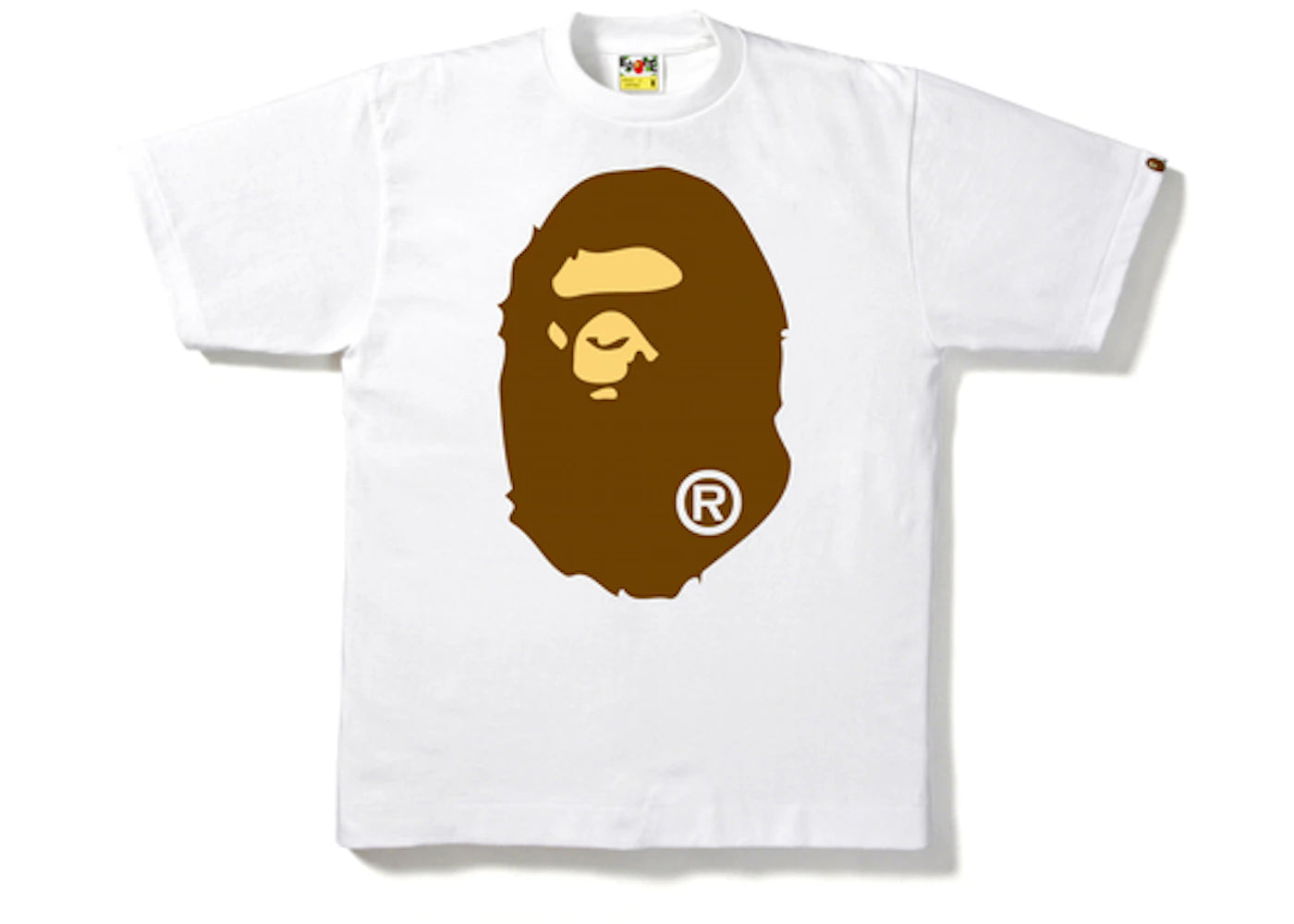 Bape Bicolor Big Ape Head White / Brown Tee