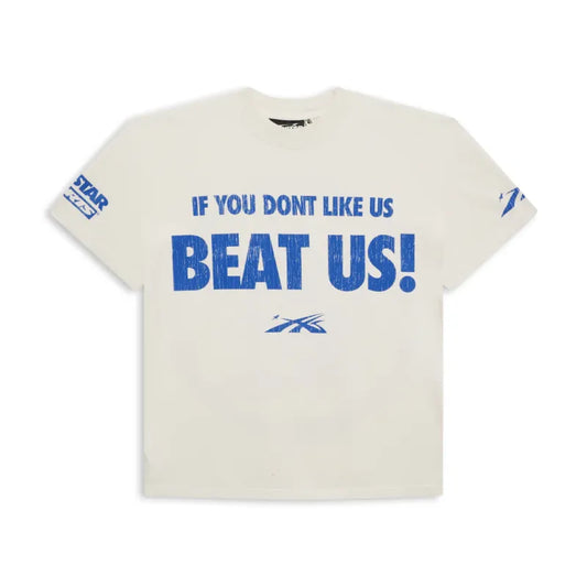 Hellstar Beat Us T-shirt White/Blue