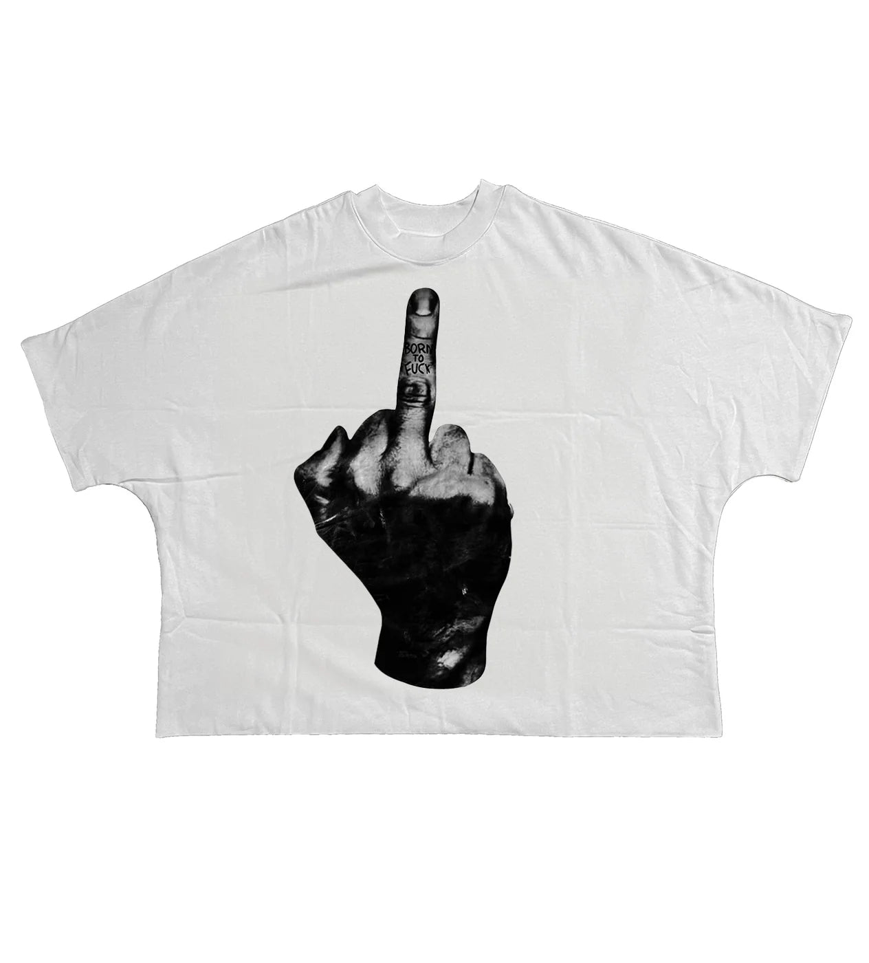 Billionaire Studios Born Middle Finger Tee White