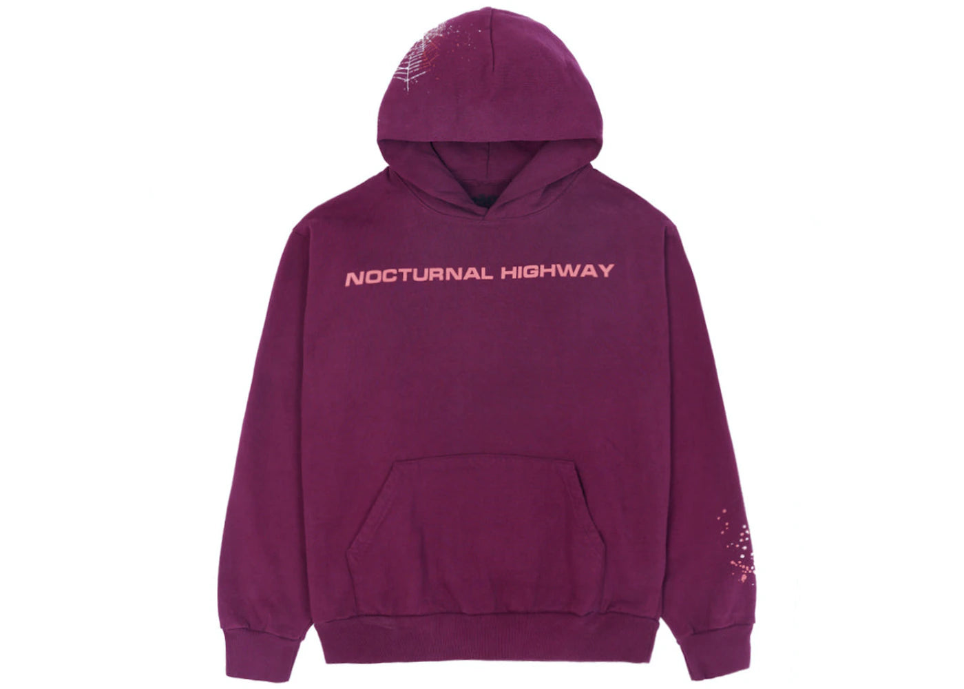 Sp5der Nocturnal Highway Hoodie Purple