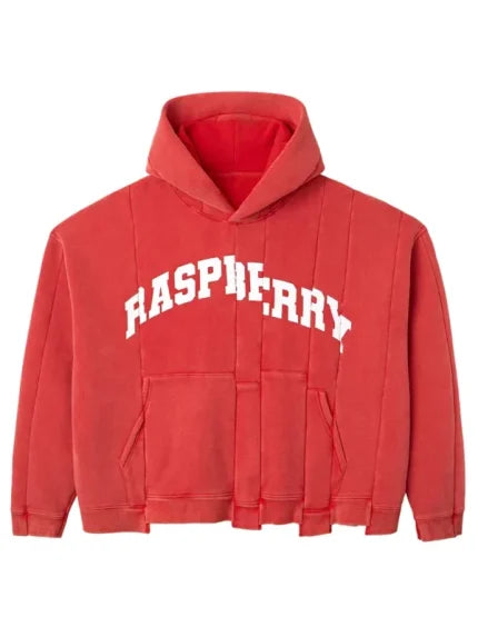 GOLD+VINTAGE GALLERY RASPBERRY 'Spliced' Hoodie Red