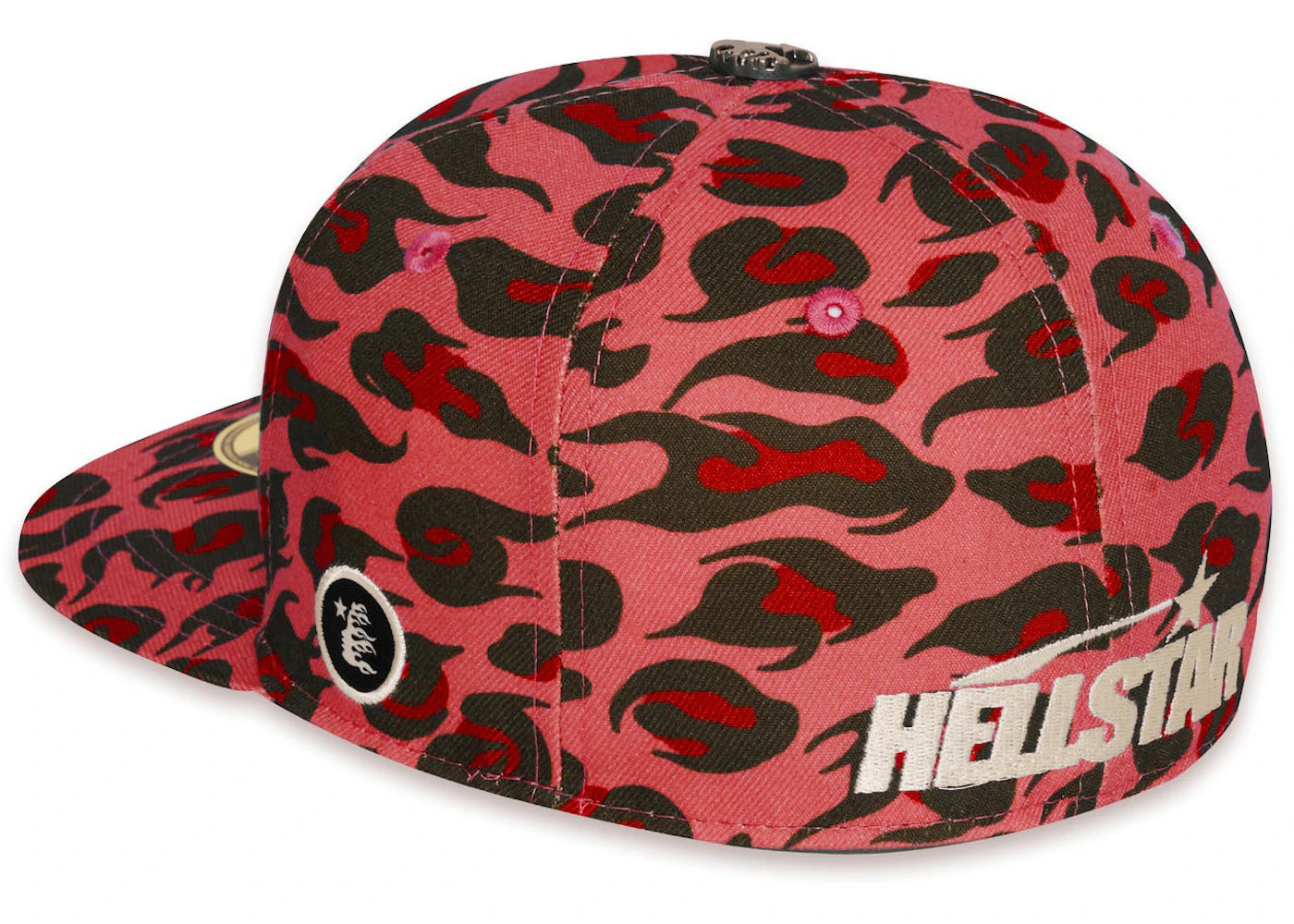 Hellstar Cheetah Print Snapback Red