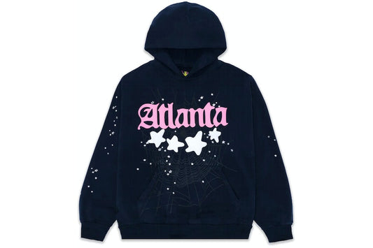 Sp5der Atlanta Navy Hoodie