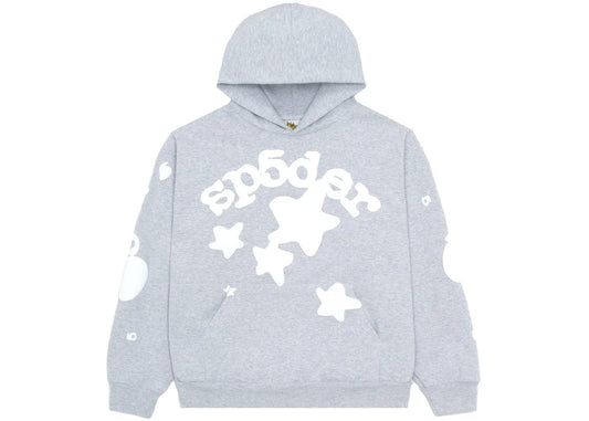 Sp5der Beluga Grey Hoodie