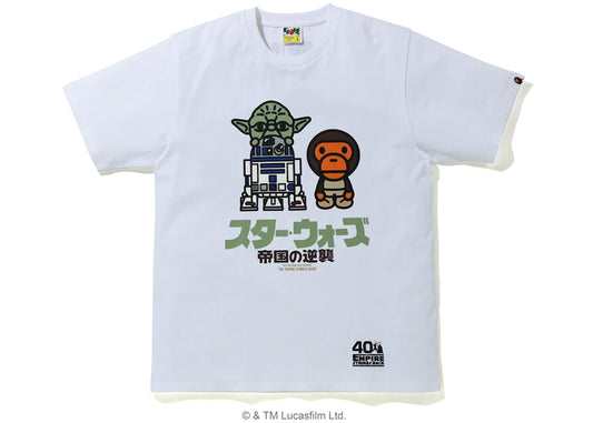 Bape Star Wars Baby Milo & Yoda White Tee