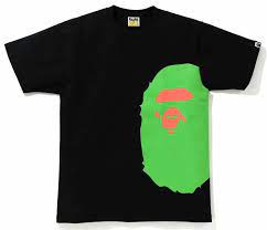 Bape Neon Side Big Ape Head Black Tee