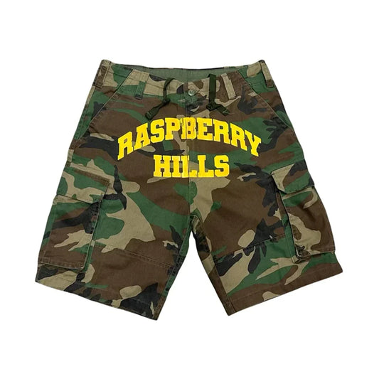 GOLD+VINTAGE GALLERY RASPBERRY HILLS Camo Shorts