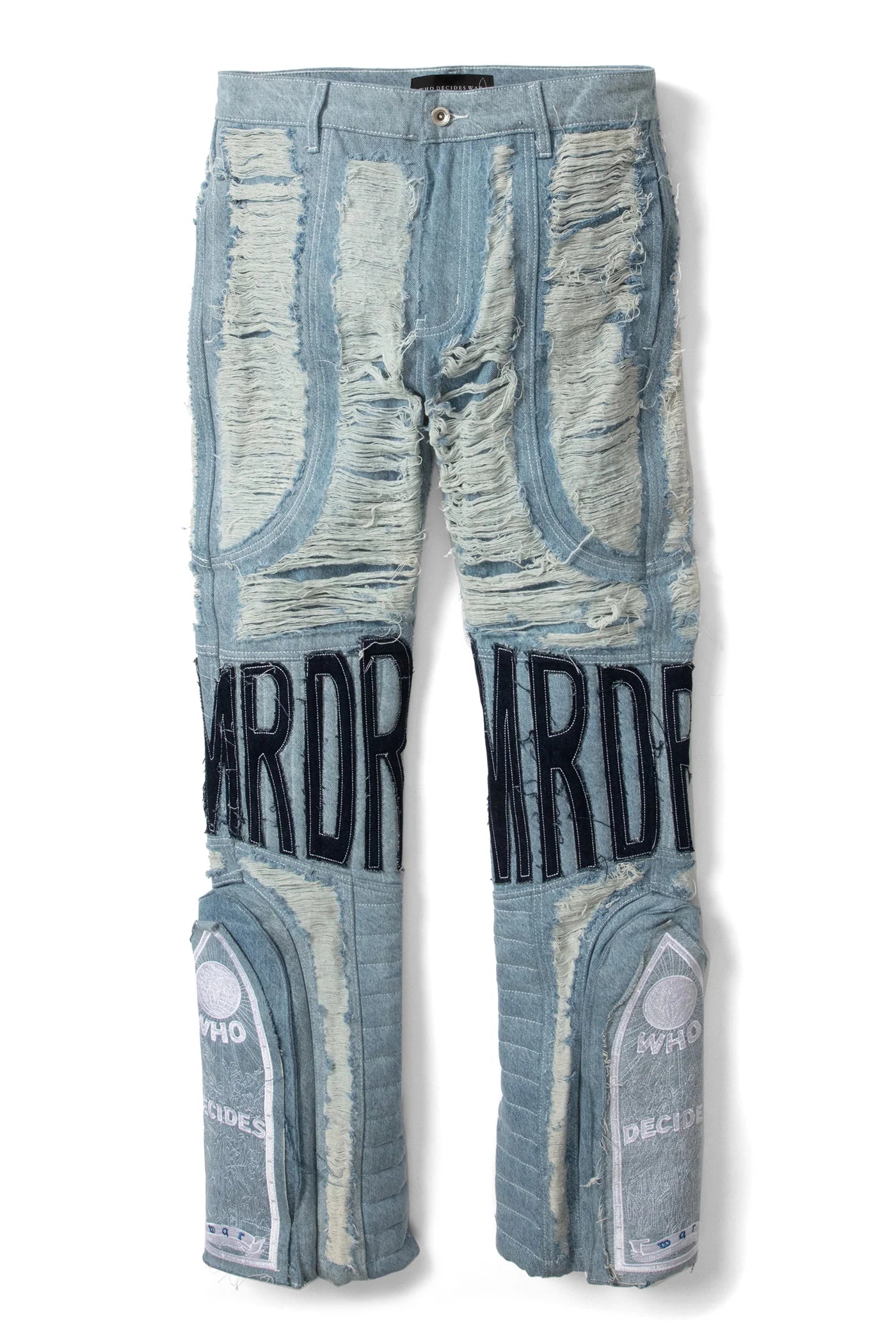 Who Decides War Distressed MRDR Moto Denim