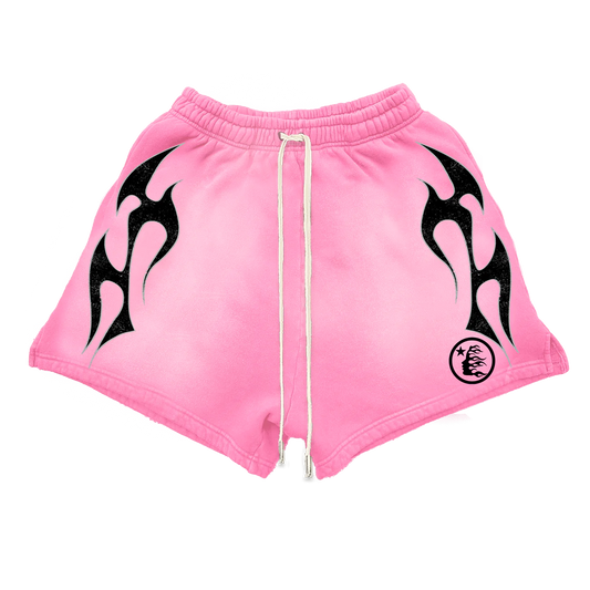 Hellstar Flame Shorts Pink