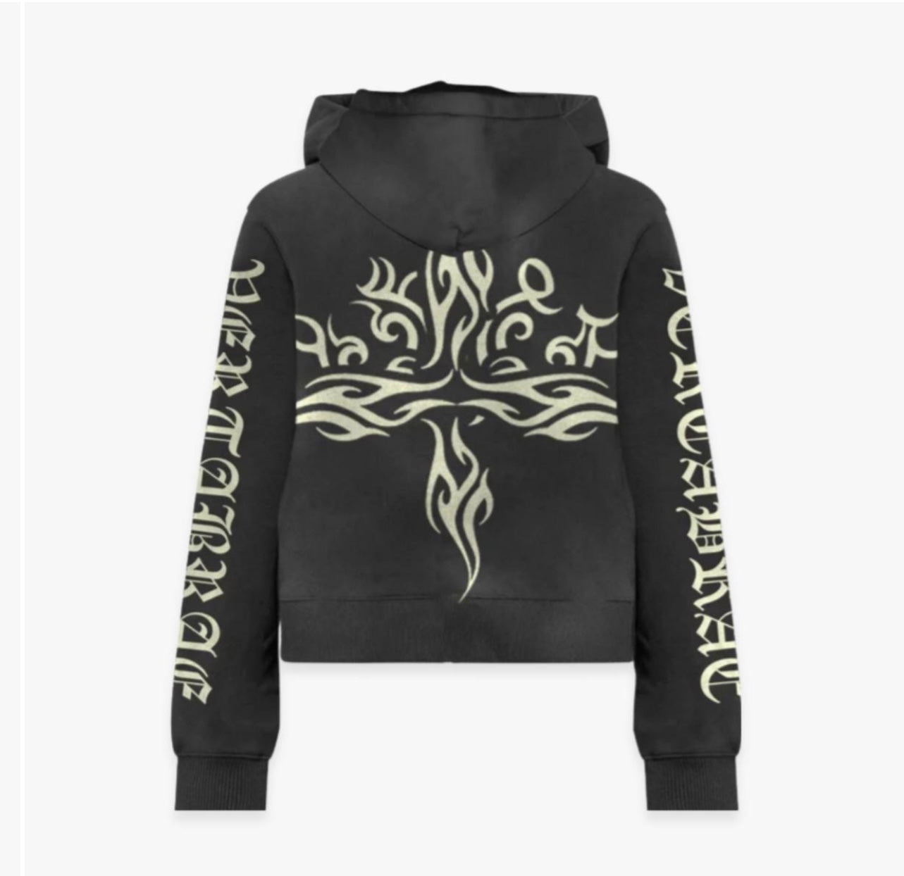 Vertebrae Tattoo Zip Up Hoodie