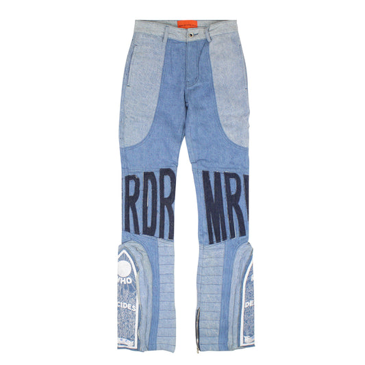 Who Decides War Blue MRDR Moto Denim